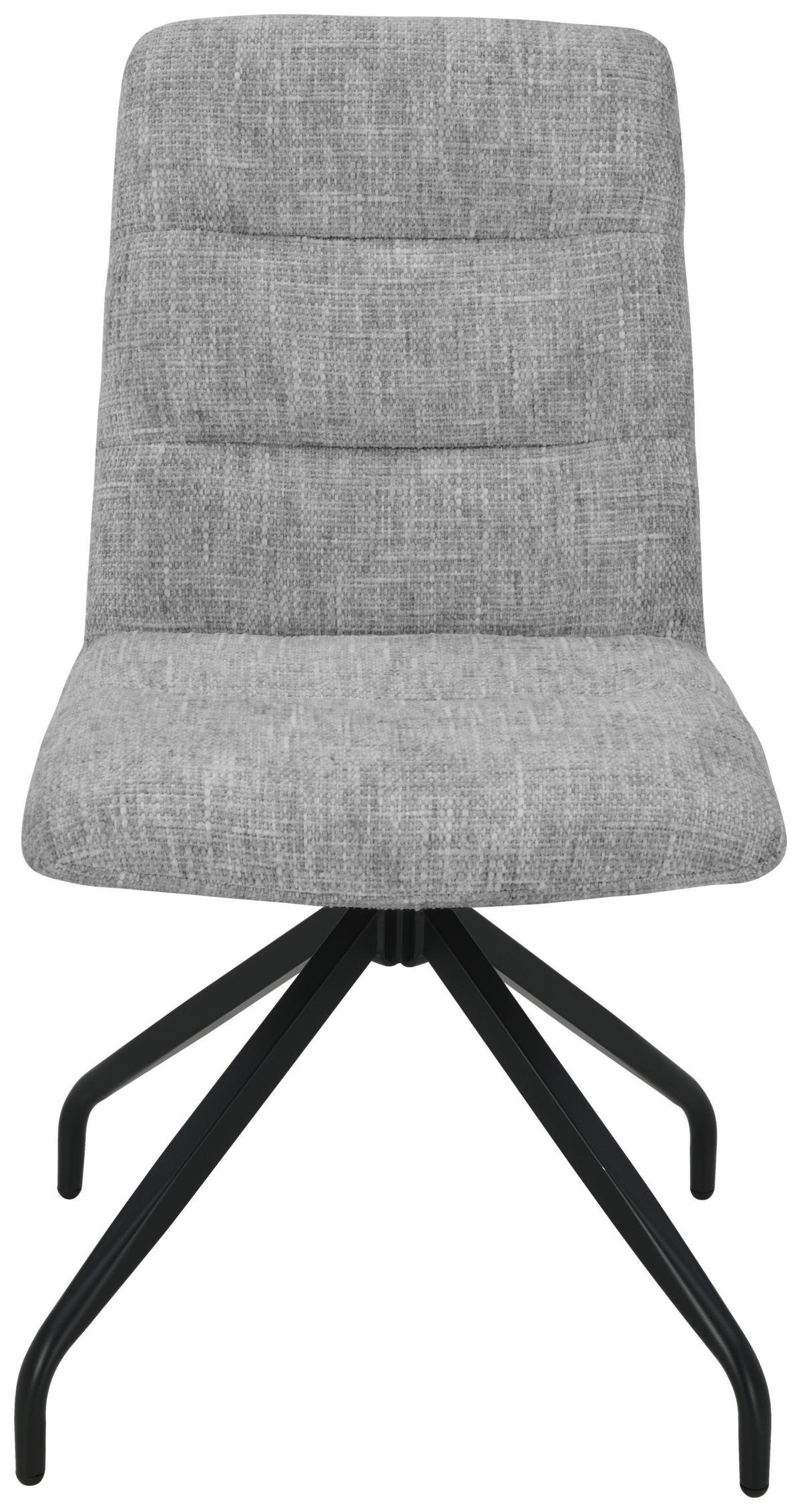 STUHL Leinenoptik Grau, Schwarz  - Schwarz/Grau, Design, Textil/Metall (50/90/63cm) - Carryhome