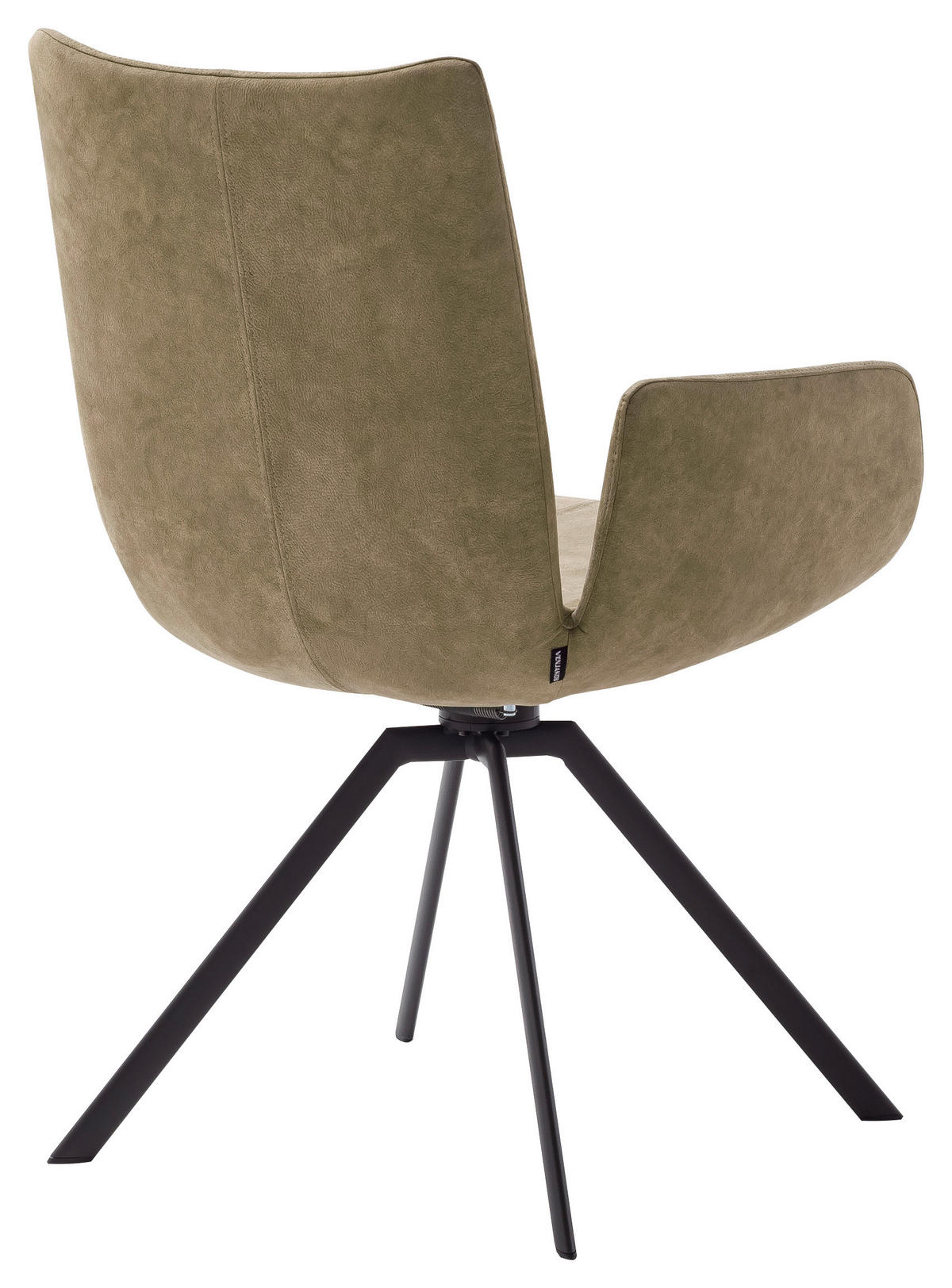 ARMLEHNSTUHL  in Edelstahl Mikrofaser  - Anthrazit/Grün, Design, Textil/Metall (53/91/66cm) - Venjakob