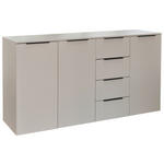 SIDEBOARD  181,5/93/42 cm 4 Schublade(n)  - Kaschmir/Schwarz, KONVENTIONELL, Holzwerkstoff/Kunststoff (181,5/93/42cm) - Xora