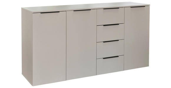 SIDEBOARD  181,5/93/42 cm 4 Schublade(n)  - Kaschmir/Schwarz, KONVENTIONELL, Holzwerkstoff/Kunststoff (181,5/93/42cm) - Xora