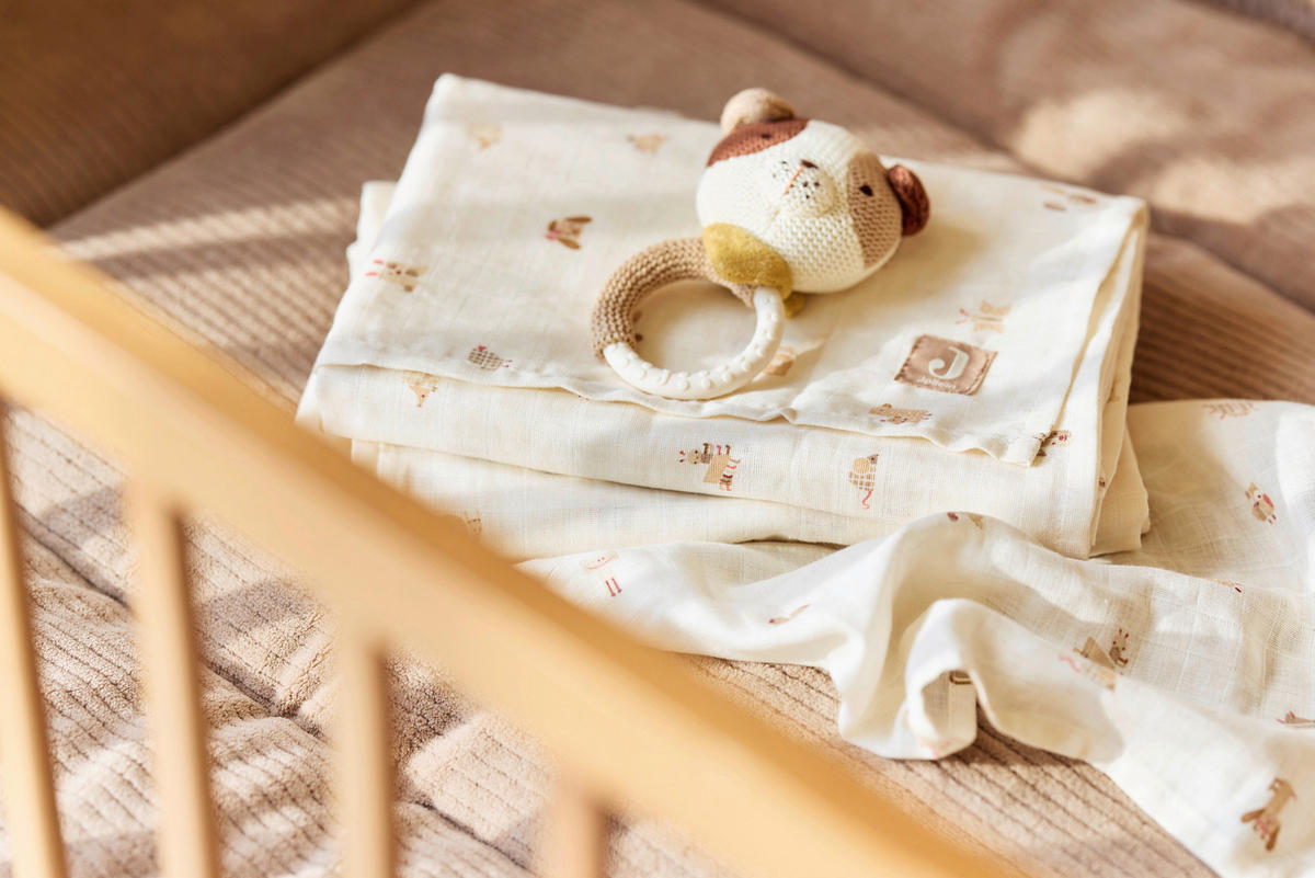 SET BOMBAŽNIH PLENIC  Animal Friends   - večbarvno, Basics, tekstil (70/70cm) - JOLLEIN