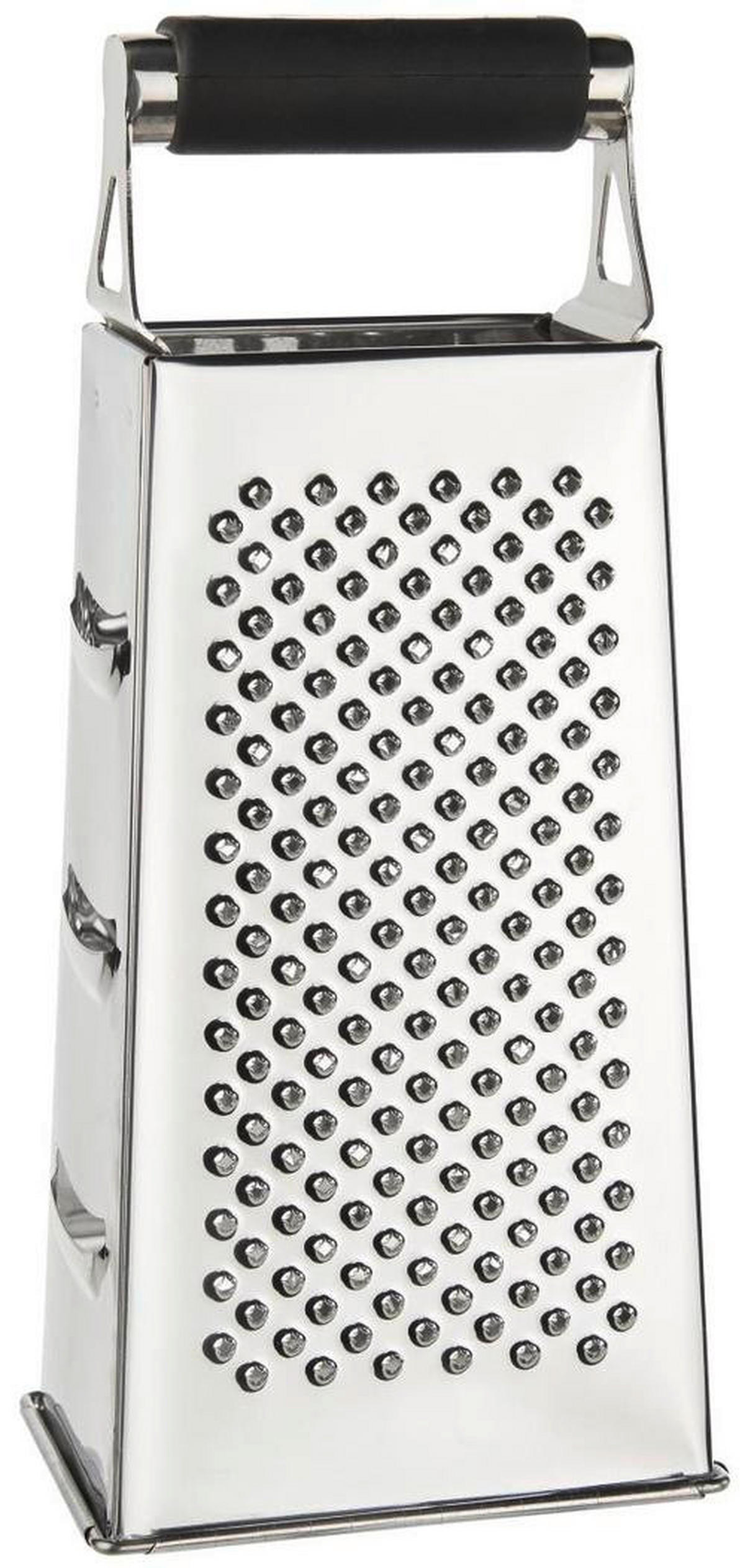 ČETVOROSTRANO RENDE - boja nerđajućeg čelika/crna, Osnovno, metal/plastika (24cm) - Homeware Profession.