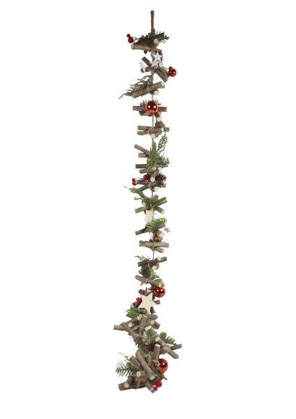 GIRLANDE Holz, Kunststoff  - Multicolor, LIFESTYLE, Holz/Kunststoff (100cm) - X-Mas