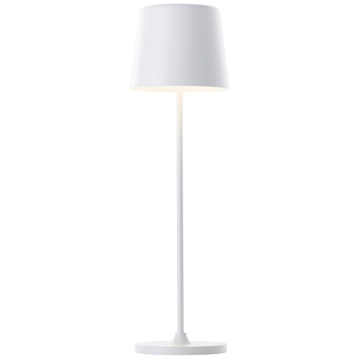 AKKU-TISCHLEUCHTE - Weiss, Design, Kunststoff/Metall (10/37cm) - Brilliant