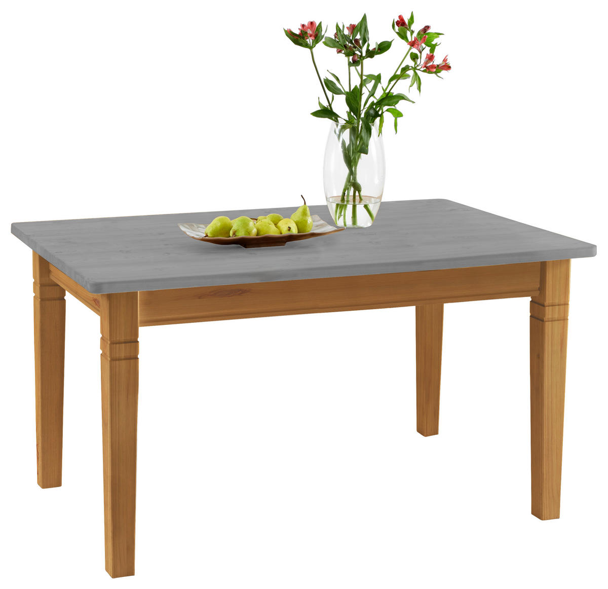 ESSTISCH in Holz 140/90/78 cm  - Laugenfarbig/Grau, ROMANTIK / LANDHAUS, Holz (140/90/78cm) - Boxxx