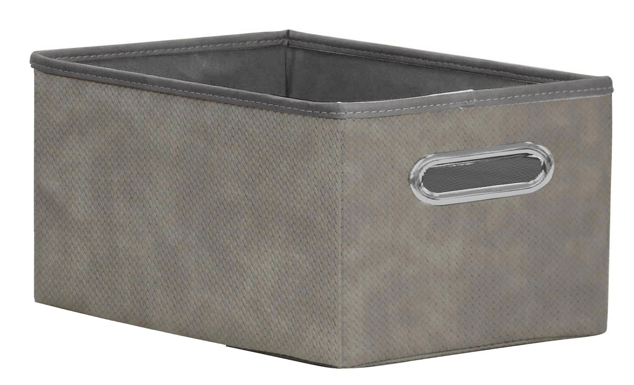 KOŠÍK DO REGÁLU, sivohnedá - sivohnedá, Design, textil/plast (38/28/20cm) - Ambia Home