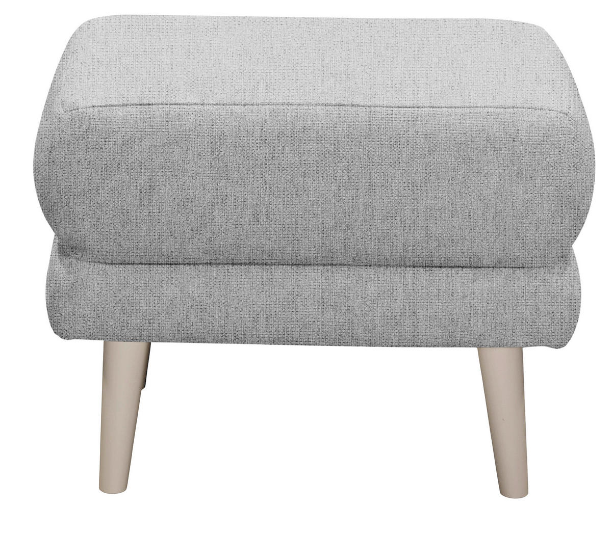 HOCKER MINA Mikrovelours Hellgrau  - Kaschmir/Hellgrau, MODERN, Holz/Textil (63/43/42cm) - MID.YOU