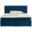 BOXSPRINGBETT 180/200 cm  in Blau  - Blau/Schwarz, Design, Kunststoff/Textil (180/200cm) - Xora
