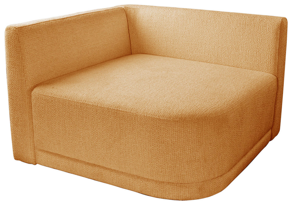 SOFA ZURI in Struktur Senfgelb  - Rot/Senfgelb, Trend, Kunststoff/Textil (110/75/115cm) - Livetastic