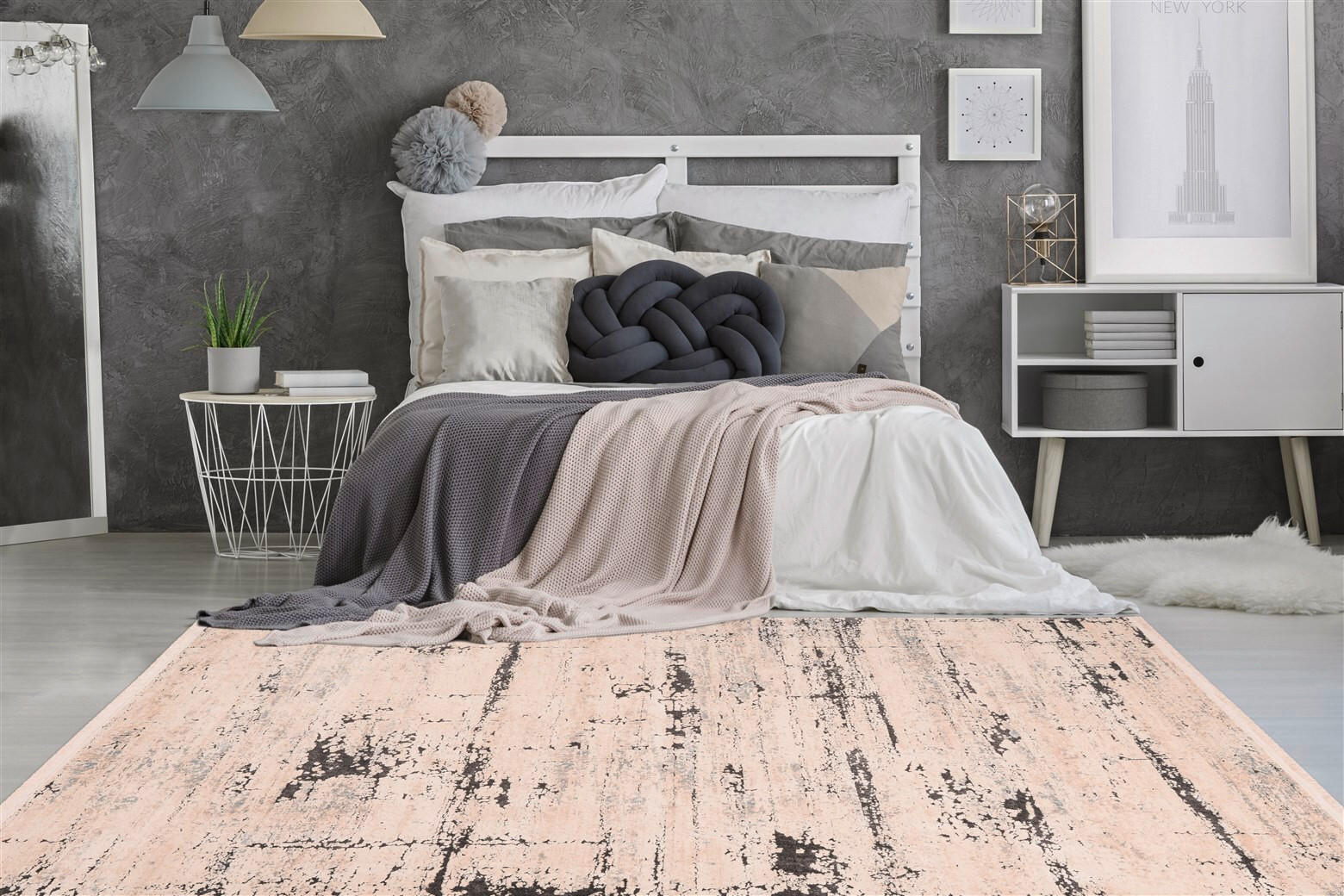 FLACHWEBETEPPICH 160/230 cm Grau, Anthrazit  - Anthrazit/Grau, Design, Textil (160/230cm) - Novel