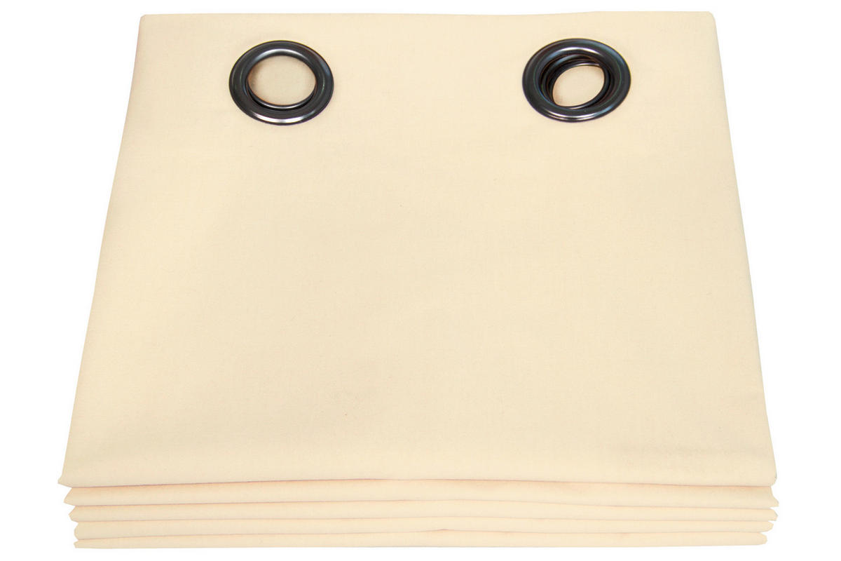 VERDUNKELUNGSVORHANG black-out (lichtundurchlässig)  - Beige, Basics, Textil (135/250cm)