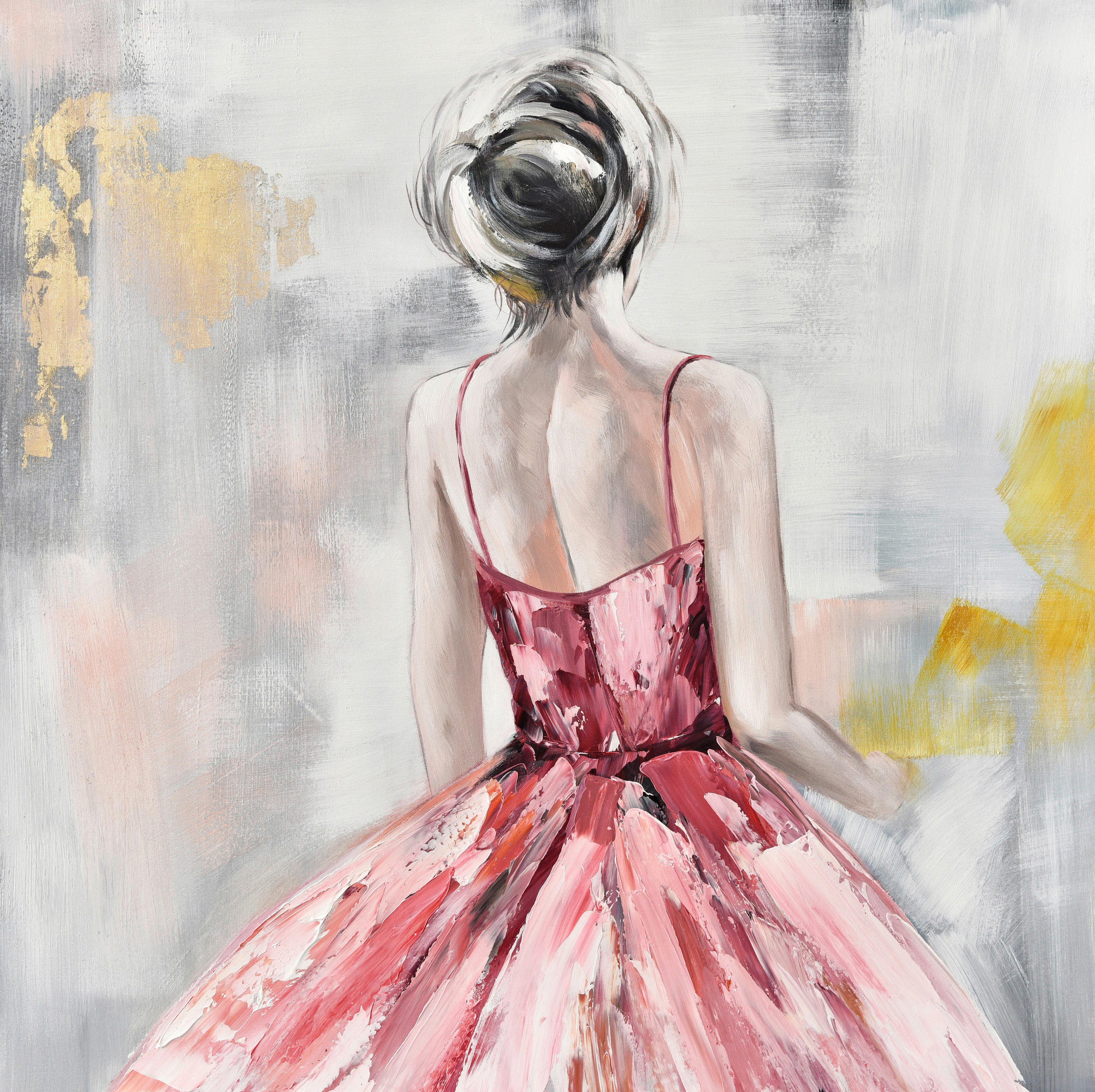 Monee Ölgemälde Mehrfarbig 100x100 cm