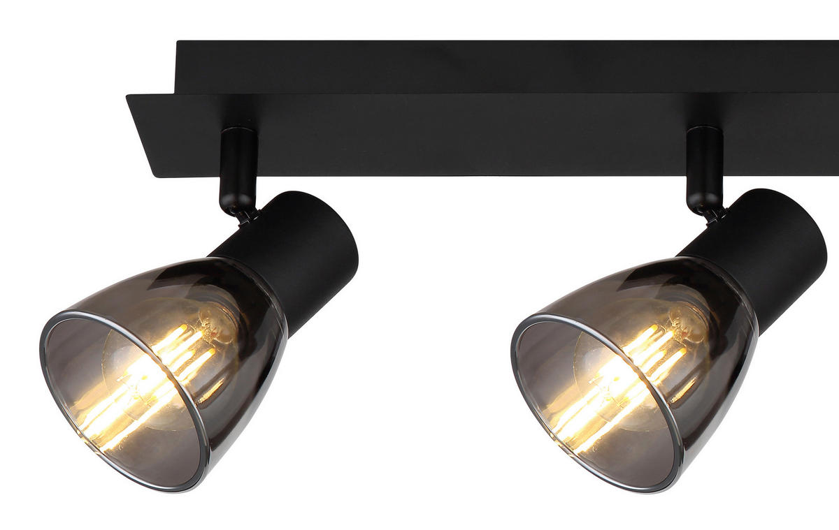STRAHLER - Schwarz, Design, Glas/Metall (40/7/15,5cm) - Globo