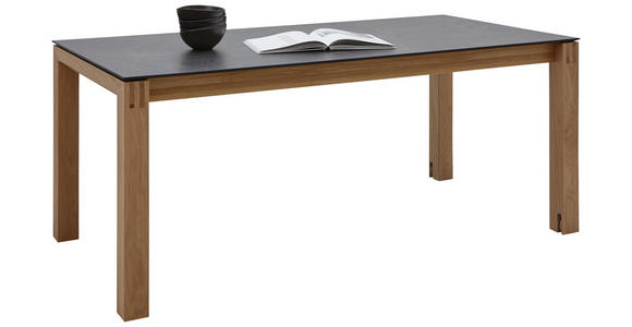 ESSTISCH in Holz, Kunststoff 180(280)/100/75 cm - Eichefarben/Graphitfarben, Design, Holz/Kunststoff (180(280)/100/75cm) - Dieter Knoll