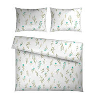 POSTELJINA 200/200 cm  Mavie  - bijela/tirkizna, Konvencionalno, tekstil (200/200cm) - Novel