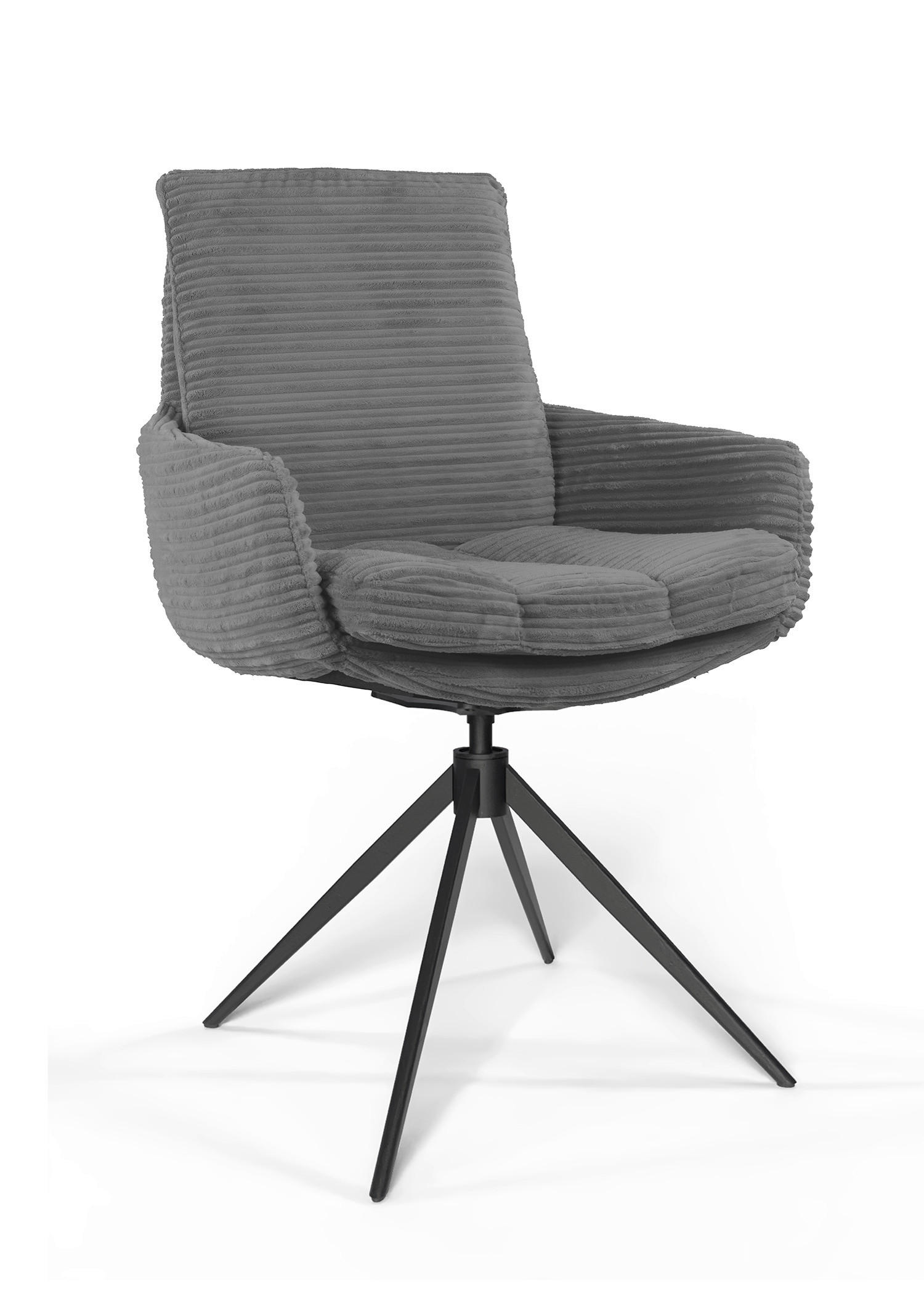 Valdera Armlehnstuhl Dunkelgrau 60x91x62 cm