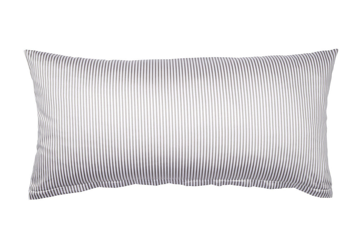 KISSENHÜLLE Giorgio 40/80 cm  - Weiß/Braun, KONVENTIONELL, Textil (40/80cm) - Janine