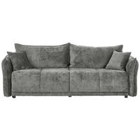 BOXSPRINGSOFA Chenille Greige  - Greige/Schwarz, MODERN, Kunststoff/Textil (235/95/108cm) - Hom`in