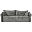 BOXSPRINGSOFA in Chenille Greige  - Greige/Schwarz, MODERN, Kunststoff/Textil (235/95/108cm) - Hom`in