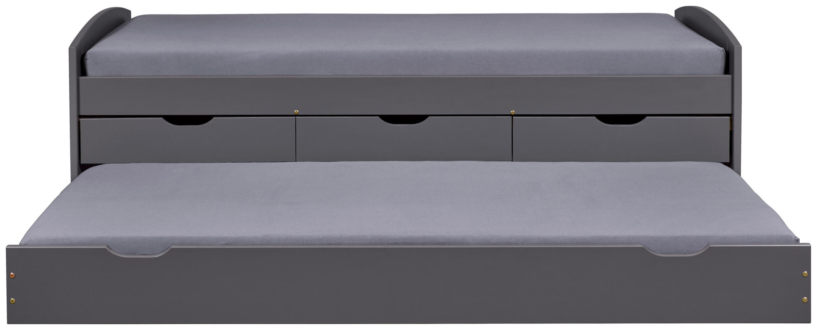 AUSZIEHBETT 90/200 cm  in Grau  - Naturfarben/Grau, Basics, Holz/Kunststoff (90/200cm) - MID.YOU