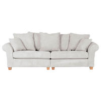 BIG SOFFA i manchester cremefärgad  - ekfärgad/cremefärgad, Lifestyle, trä/textil (264/70/111cm) - Livetastic