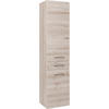 HOCHSCHRANK 40/180/35 cm  - Chromfarben/Buchefarben, KONVENTIONELL, Holzwerkstoff/Metall (40/180/35cm) - Xora