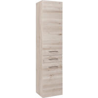 HOCHSCHRANK 40/180/35 cm  - Chromfarben/Buchefarben, KONVENTIONELL, Holzwerkstoff/Metall (40/180/35cm) - Xora