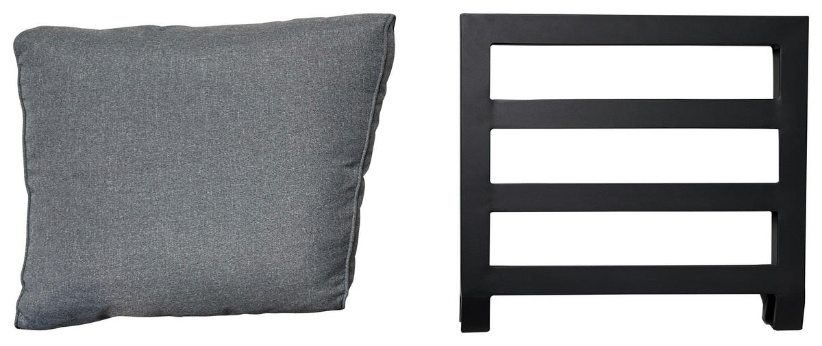 RÜCKENLEHNE 58,5/2,5/53,5 cm  Aluminium  - Anthrazit/Hellgrau, MODERN, Textil/Metall (58,5/2,5/53,5cm) - Ambia Garden