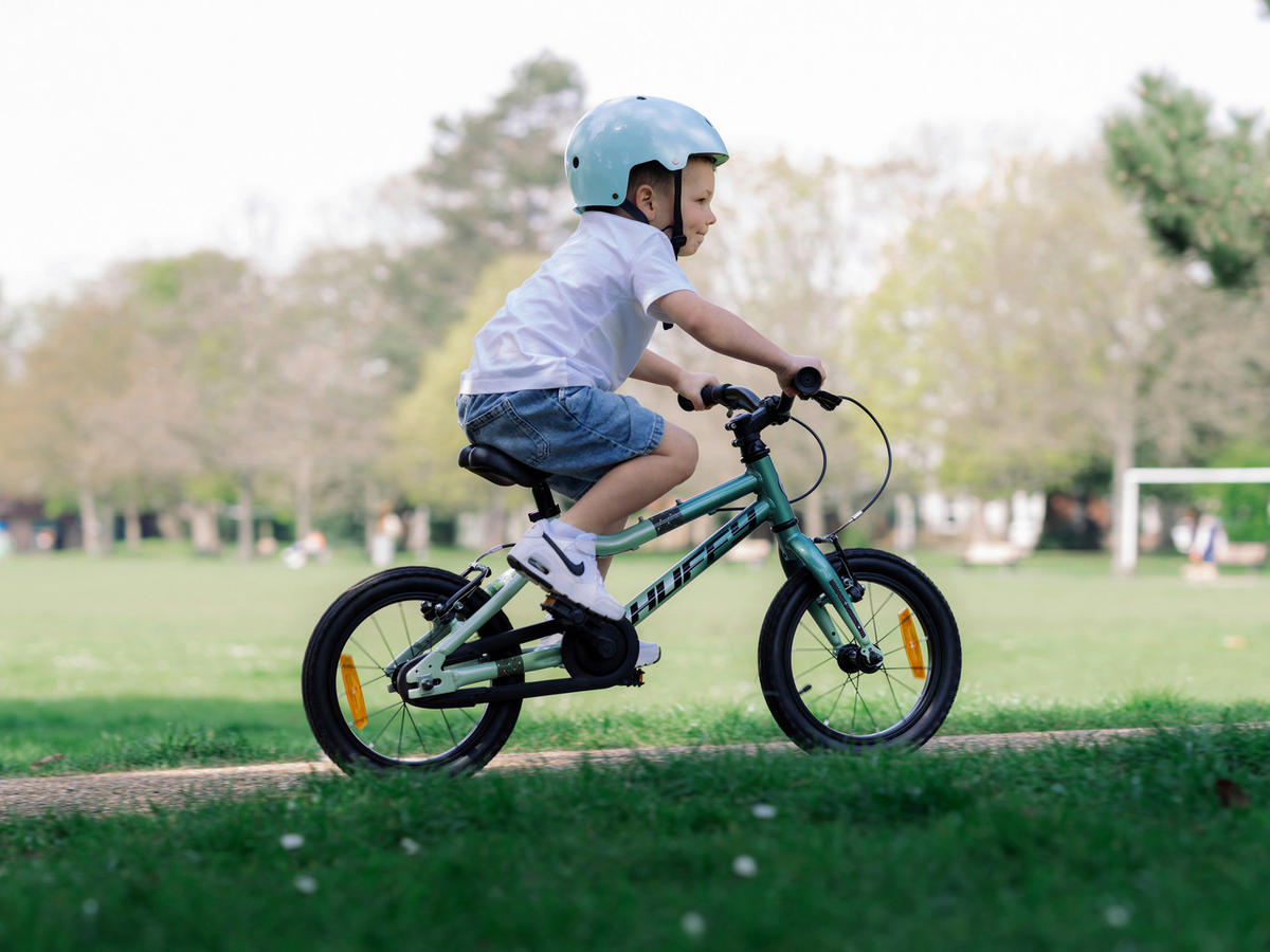KINDERFAHRRAD 14 Zoll  - Grün, Basics, Metall (35/56/105cm)