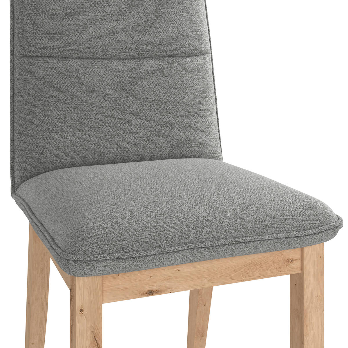 STUHL   Webstoff  - Eichefarben/Grau, KONVENTIONELL, Holz/Textil (47/91/44cm) - Livetastic