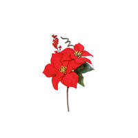 KUNSTBLUME - Rot/Grün, LIFESTYLE, Kunststoff/Textil (40cm)