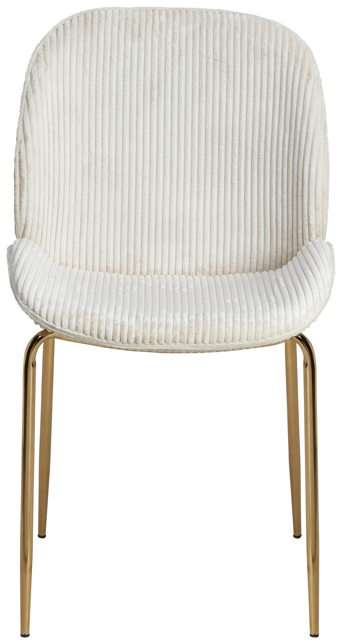 STUHL Cord Goldfarben, Beige  - Beige/Goldfarben, LIFESTYLE, Textil/Metall (48/86/60cm) - MID.YOU
