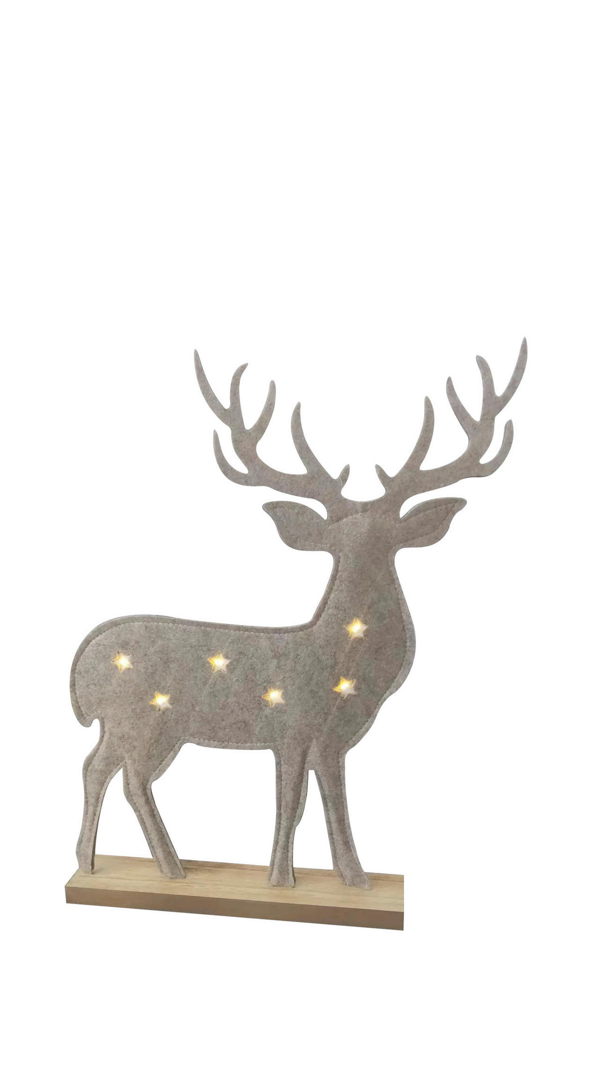 DEKORENTIER  - Hellbraun, LIFESTYLE, Holzwerkstoff/Textil (52/7/62cm) - X-Mas