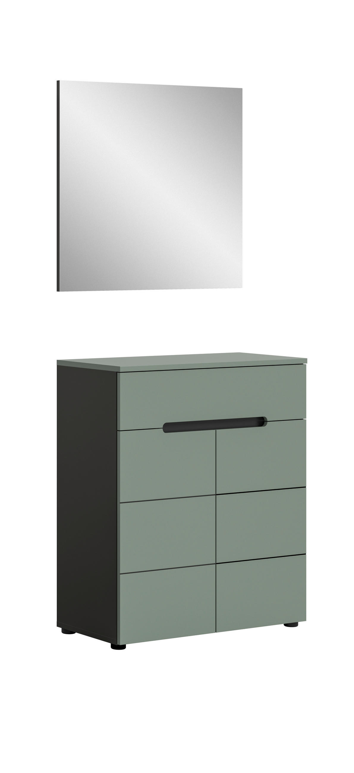 HALLM&Ouml;BEL 2 delar i 80/190/37 cm gr&aring;, gr&aring;gr&ouml;n 190/80/37 cm