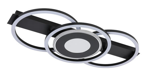 LED-DECKENLEUCHTE 60/28/6,5 cm  - Schwarz, Basics, Kunststoff/Metall (60/28/6,5cm) - Boxxx
