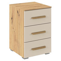 NACHTKÄSTCHEN 40/61/42 cm  in Champagner, Eiche Artisan  - Champagner/Alufarben, KONVENTIONELL, Holz/Holzwerkstoff (40/61/42cm) - Xora