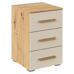 NACHTKÄSTCHEN 40/61/42 cm  in Champagner, Eiche Artisan  - Champagner/Alufarben, KONVENTIONELL, Holz/Holzwerkstoff (40/61/42cm) - Xora