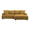 ECKSOFA Senfgelb Cord  - Senfgelb/Schwarz, MODERN, Textil (265/180cm) - P & B