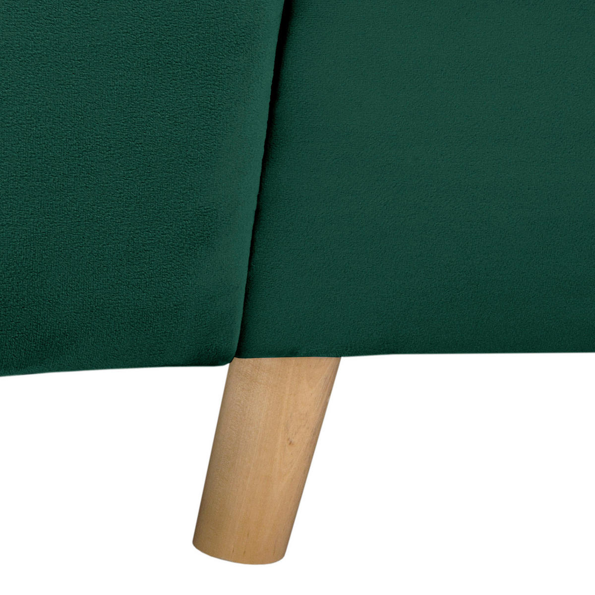 ECKSOFA inkl. Hocker Ariella in Samt Grün  231/161 cm  - Naturfarben/Grün, Design, Holz/Textil (231/161cm) - Livetastic