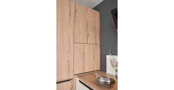 EINBAUKÜCHE   - Eichefarben/Weiß, Design, Holzwerkstoff - Dieter Knoll