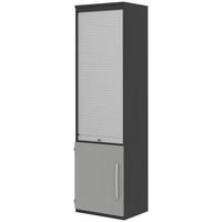 AKTENSCHRANK 60,0/217,4/43 cm  - Anthrazit/Hellgrau, Design, Holzwerkstoff (60,0/217,4/43cm)