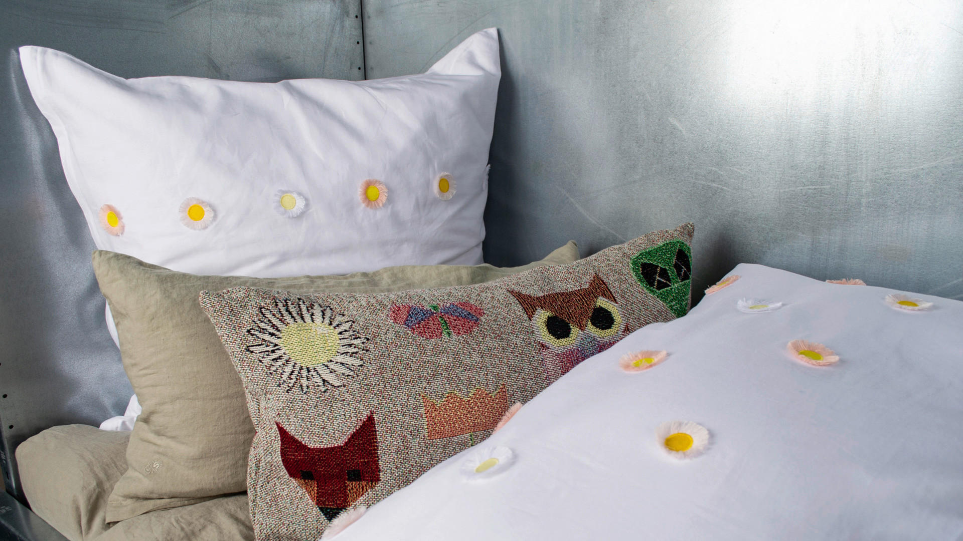 KISSENHÜLLE 80/80 cm  - Hellrosa/Gelb, Basics, Textil (80/80cm) - Zoeppritz