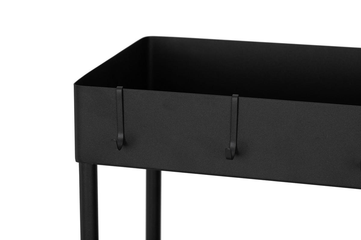 SERVIERWAGEN Schwarz  - Schwarz, MODERN, Metall (40/90/22cm) - PBJ