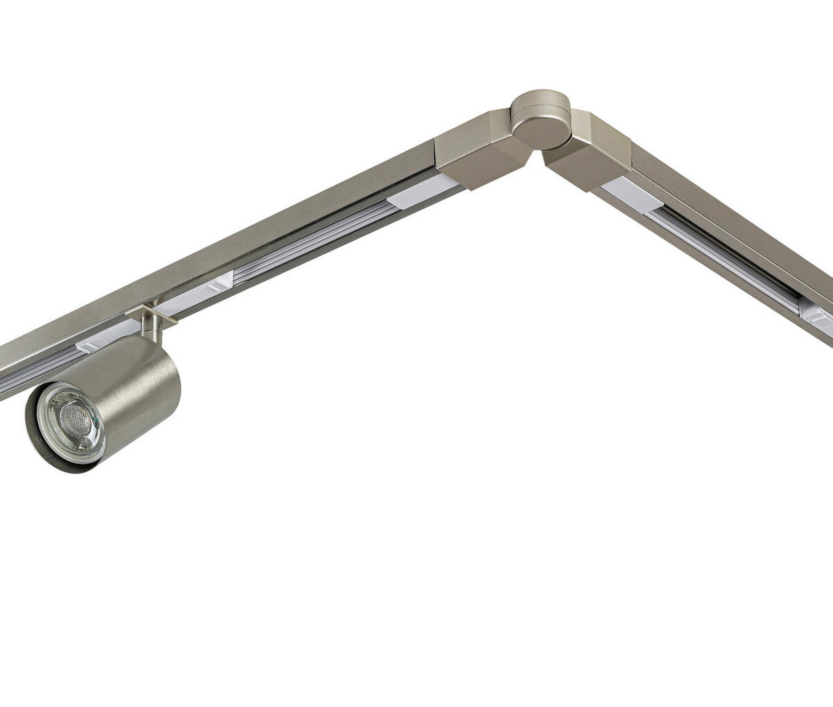 SCHIENENSYSTEM 210/5,5/14 cm  - Nickelfarben, Trend, Kunststoff/Metall (210/5,5/14cm) - Collett's Monde