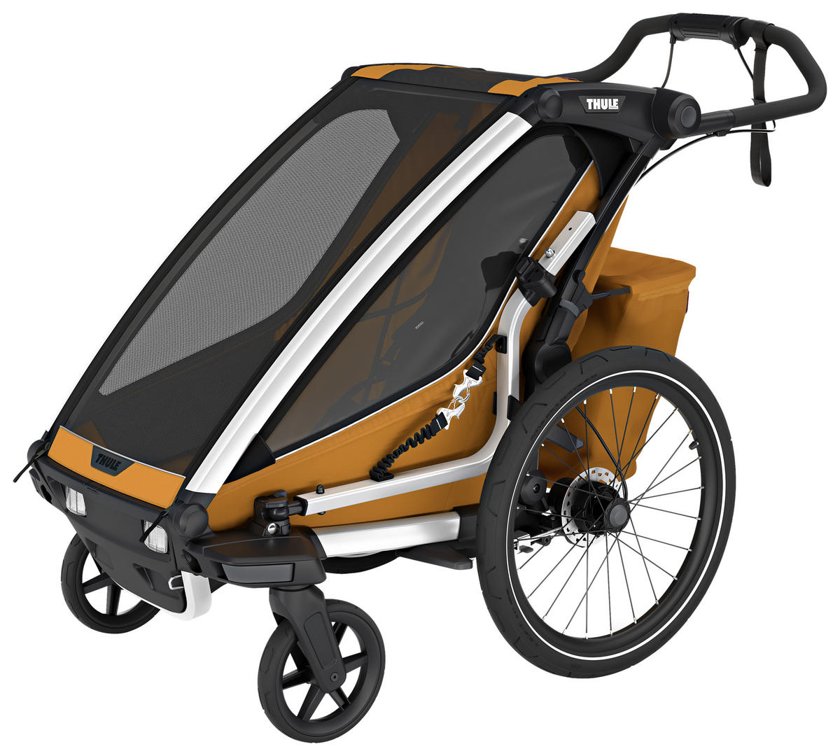 FAHRRADANHÄNGER   Chariot Sport2 sngle  - Dunkelgelb, Basics, Textil/Metall (88/37/59cm) - Thule
