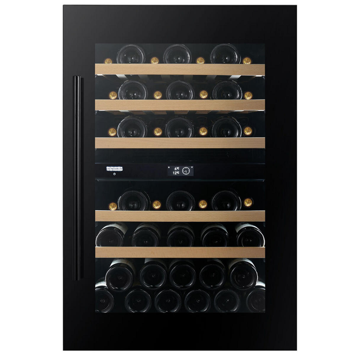 WEINKÜHLSCHRANK DVP-44.120DB  - Schwarz, Basics, Glas/Holz (59/88,2/57,1cm)