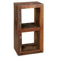 REGAL Mangoholz, Recyclingholz massiv Braun  - Braun, MODERN, Holz (45/90/35cm) - MID.YOU