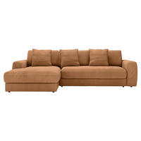 ECKSOFA in Cord Rostfarben  - Rostfarben/Schwarz, Modern, Kunststoff/Textil (182/302cm) - Carryhome