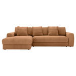 ECKSOFA in Cord Rostfarben  182/302 cm  - Rostfarben/Schwarz, MODERN, Kunststoff/Textil (182/302cm) - Carryhome