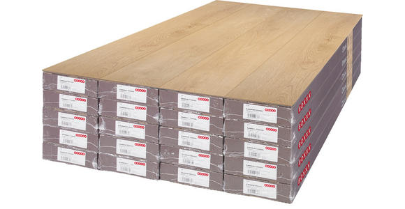 VINYLBODEN Eiche Natur TOP per m² - Eichefarben, Design, Kunststoff (123,5/19,2/0,4cm) - Boxxx